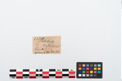 Etikett zu Bronzemehrkopfnadel (NHMW-PRAE-024519)